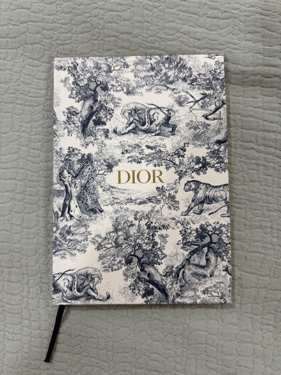 Dior Other - Dior White & Navy Toile Notebook with Gold Logo